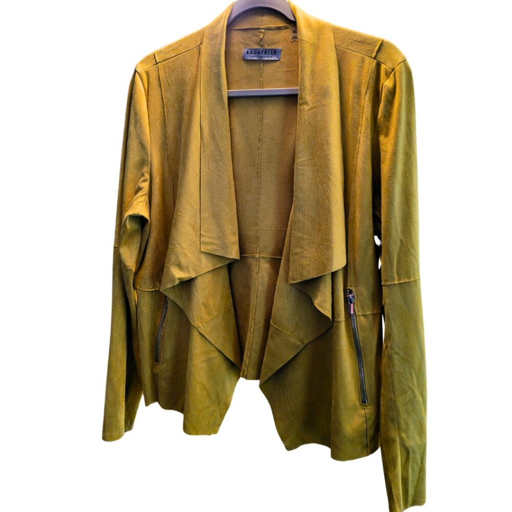Bagatelle Faux Suede Drape Jacket - Picture 2 of 3